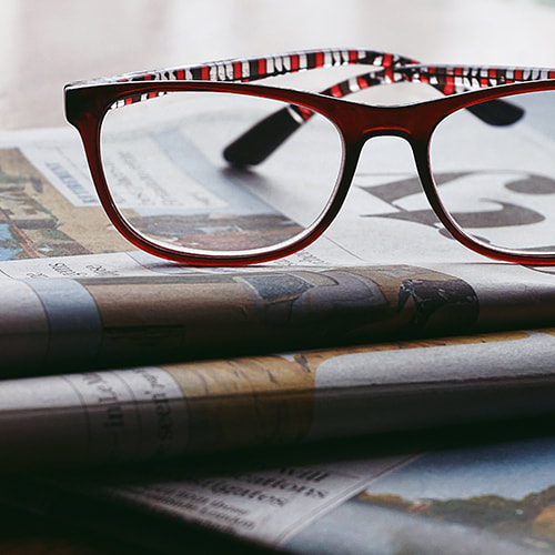 Glasses & Newspaper - Printed Media
